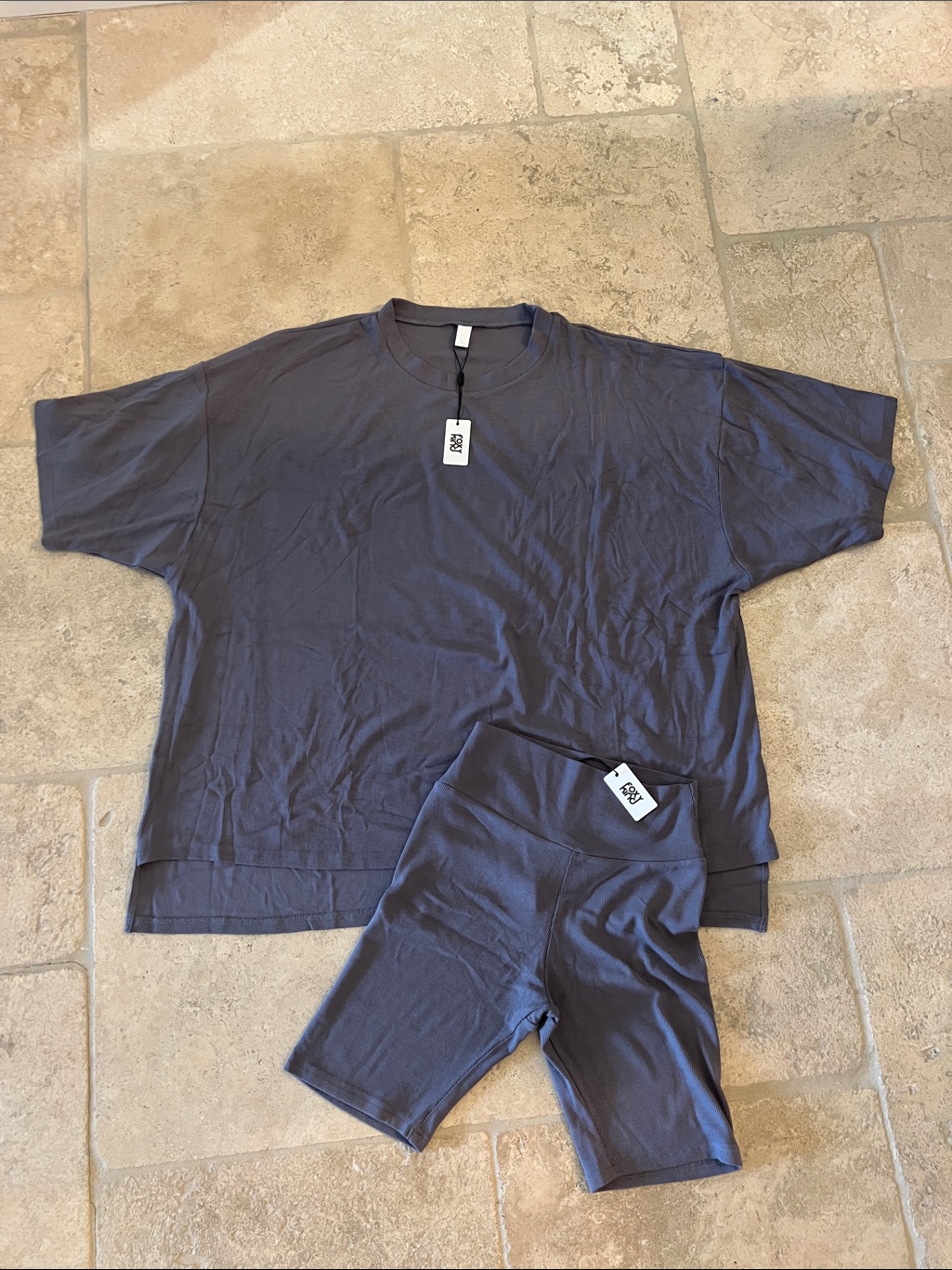 Nwt The Foxy Kind All Weekend Long Set In Slate — image 2 of 8
